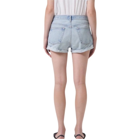 NWOT AGOLDE Light Blue Parker Denim Shorts | Size 28 - Picture 4 of 7